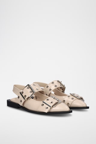 Ballerines vernies - Écru