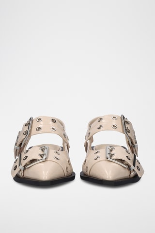 Ballerines vernies - Écru
