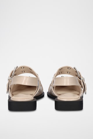 Ballerines vernies - Écru