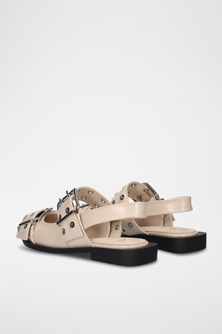 Ballerines vernies - Écru