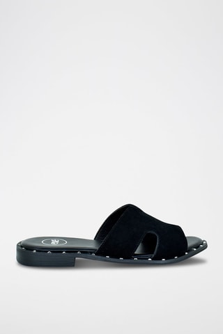 Mules en nubuck - Noir