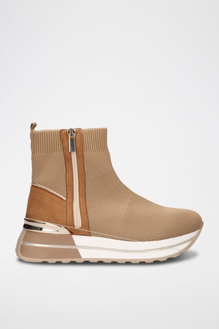 Baskets-chaussettes - Camel