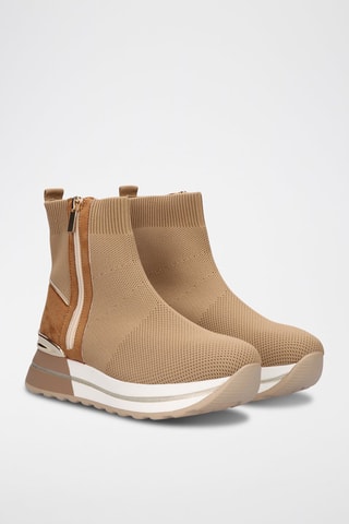 Baskets-chaussettes - Camel