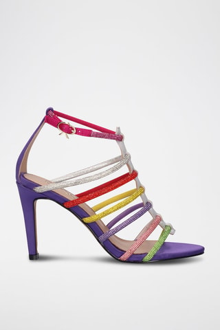 Sandales à talons - Multicolore