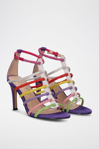 Sandales à talons - Multicolore