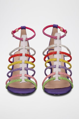 Sandales à talons - Multicolore