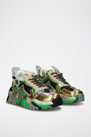 Sneakers plateformes - Multicolore et vert