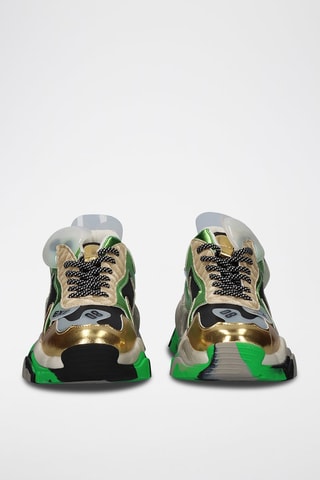Sneakers plateformes - Multicolore et vert