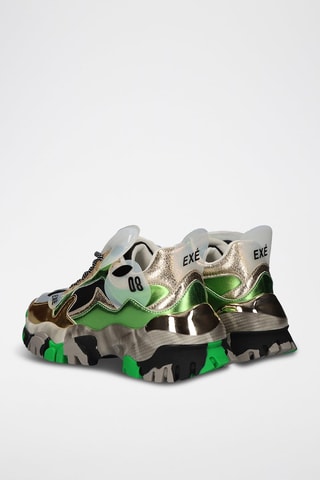Sneakers plateformes - Multicolore et vert