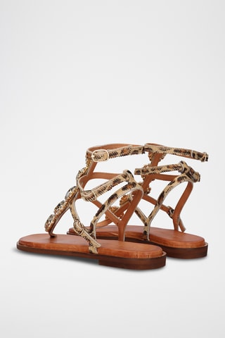 Spartiates - Marron et beige