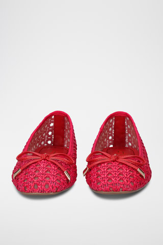 Ballerines en cuir - Fuchsia et rouge