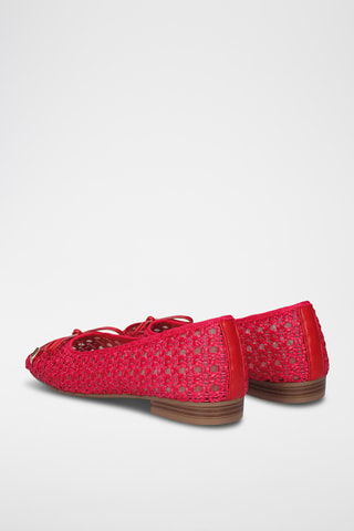 Ballerines en cuir - Fuchsia et rouge