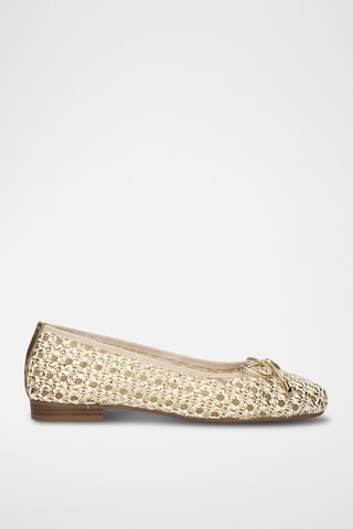Ballerines en cuir - Doré