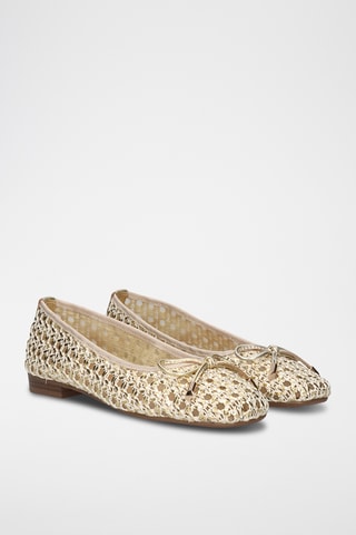 Ballerines en cuir - Doré