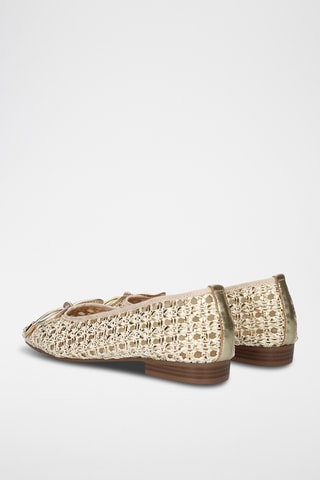 Ballerines en cuir - Doré