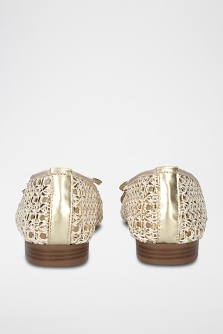 Ballerines en cuir - Doré