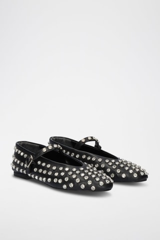 Babies en cuir - Noir