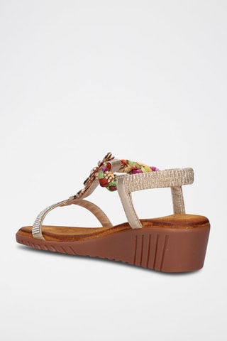 Sandales compensées - Doré
