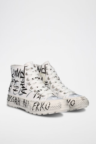 Baskets montantes en cuir - Blanc
