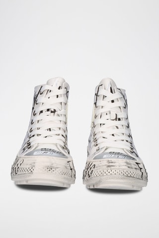 Baskets montantes en cuir - Blanc