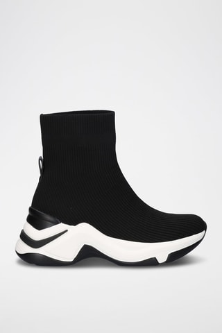 Baskets-chaussettes - Noir et blanc
