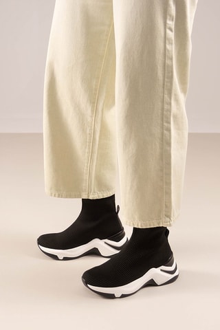 Baskets-chaussettes - Noir et blanc