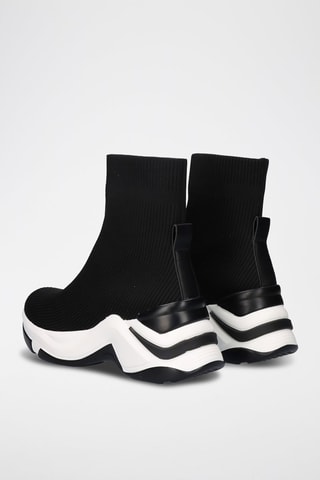 Baskets-chaussettes - Noir et blanc