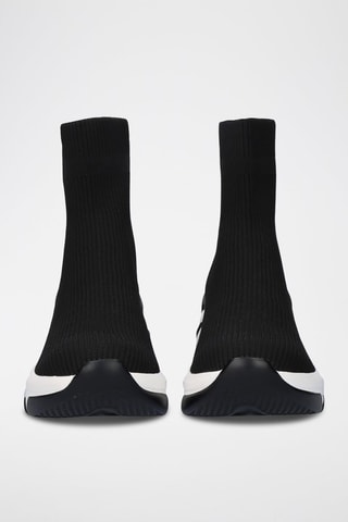 Baskets-chaussettes - Noir et blanc