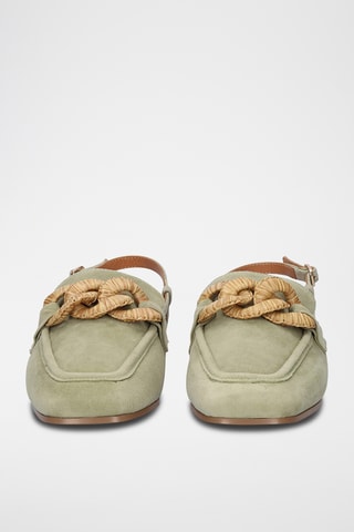 Ballerines en cuir - Vert