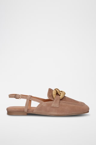 Ballerines en cuir - Taupe