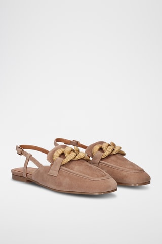 Ballerines en cuir - Taupe