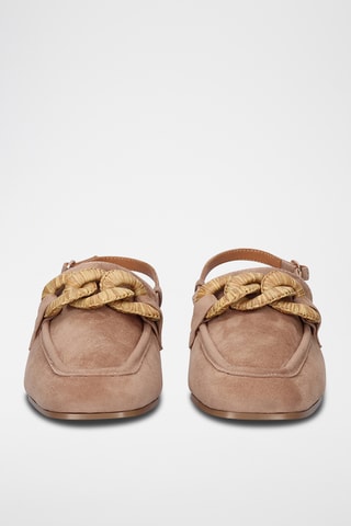 Ballerines en cuir - Taupe