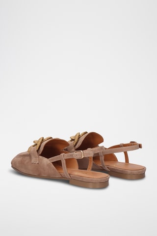 Ballerines en cuir - Taupe