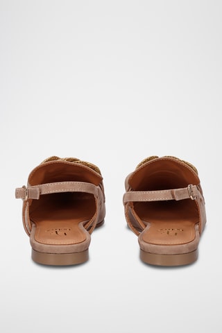 Ballerines en cuir - Taupe