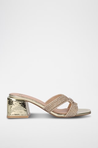 Mules à talons - Doré