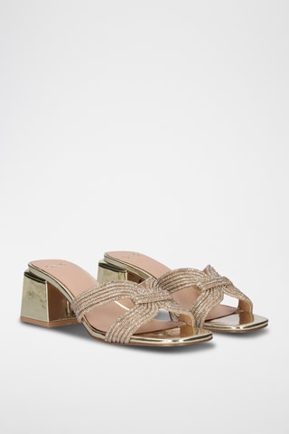 Mules à talons - Doré