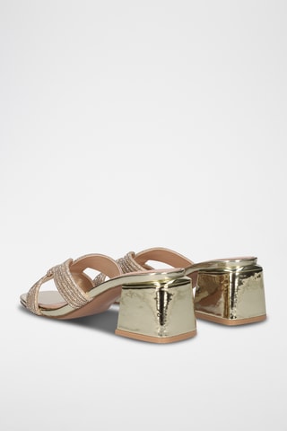 Mules à talons - Doré