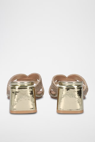 Mules à talons - Doré