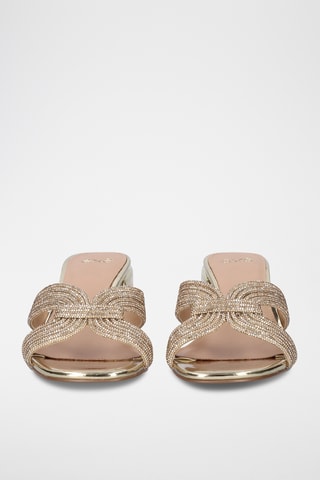 Mules à talons - Doré