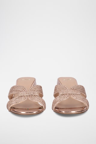 Mules à talons - Doré rose