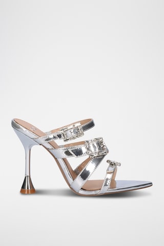 Mules à talons - Argenté