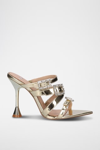Mules à talons - Doré