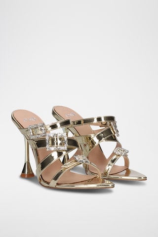 Mules à talons - Doré