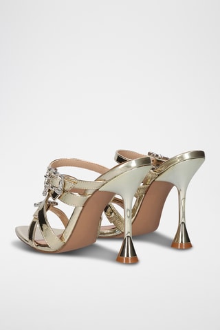 Mules à talons - Doré