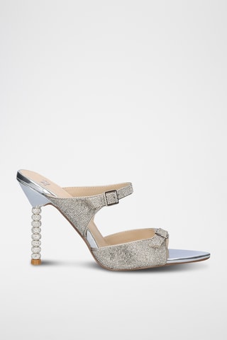Mules à talons - Argenté