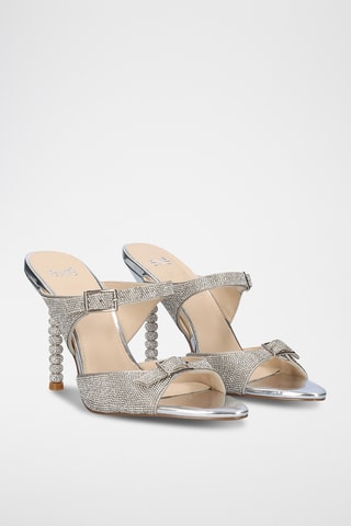 Mules à talons - Argenté