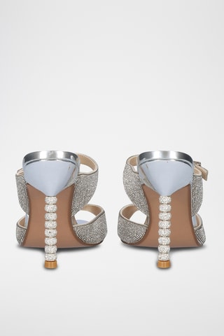 Mules à talons - Argenté