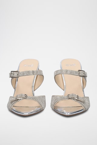 Mules à talons - Argenté