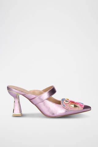 Mules à talons - Rose