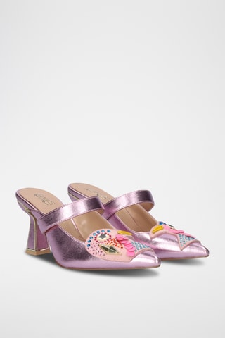 Mules à talons - Rose